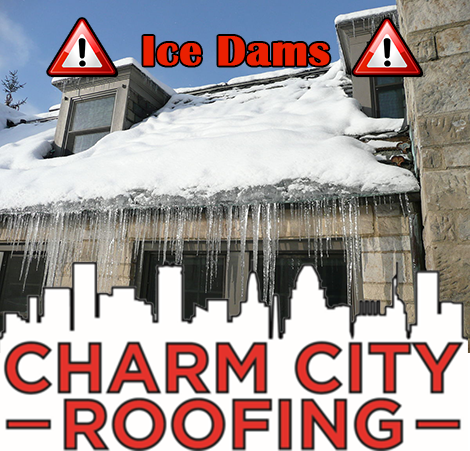 Ice Dam Weighing Down Roof