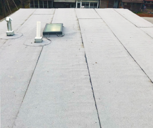 A Picture of a Baltimore Area Residential with Granulated Torch-Down Flat Roof