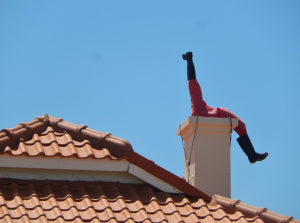 Santa Stuck in Chimney