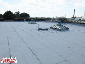 Baltimore's Montessori School is one of the city's many flat roofs