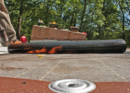 Roll of Flat Roof Rubber Torch Down Roofing