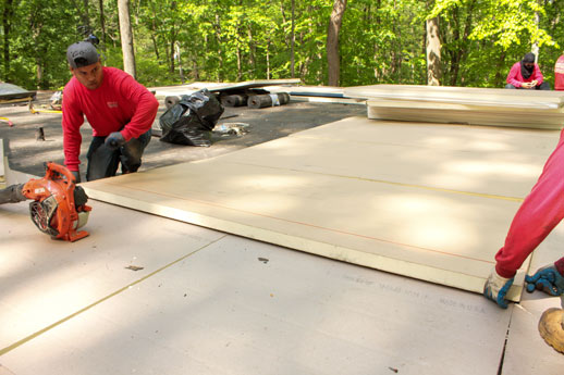 Flat-Roof-Replacement-New-Foam-Board-Insulation