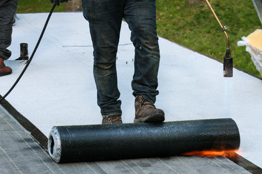 Flat-Roof-Replacement-New-Torch-Down-Membrane